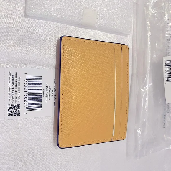 Kate Spade Madison Saffiano Leather Cardholder,Daffodil New with dust bag - Picture 5 of 11